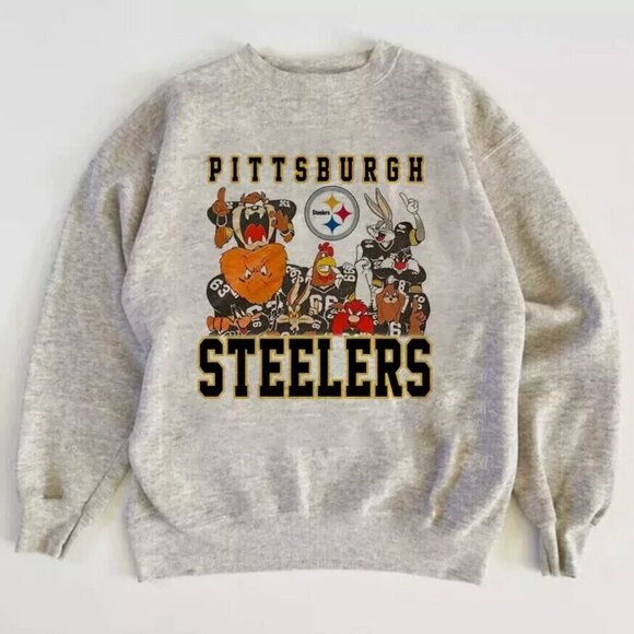 Pittsburgh Steelers Football Sweatshirt Retro 90s Pittsburgh Steelers Shirt - Picture 2 of 3